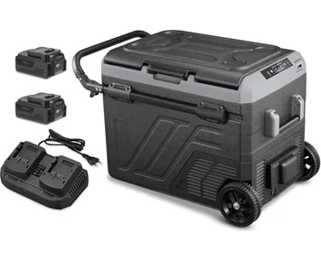 Freev Link CRX-CPBS50 + 2 x 20V System Battery 4Ah + 20V System Battery Charger Dual - Stor batteridriven kylbox med två batterier och laddare