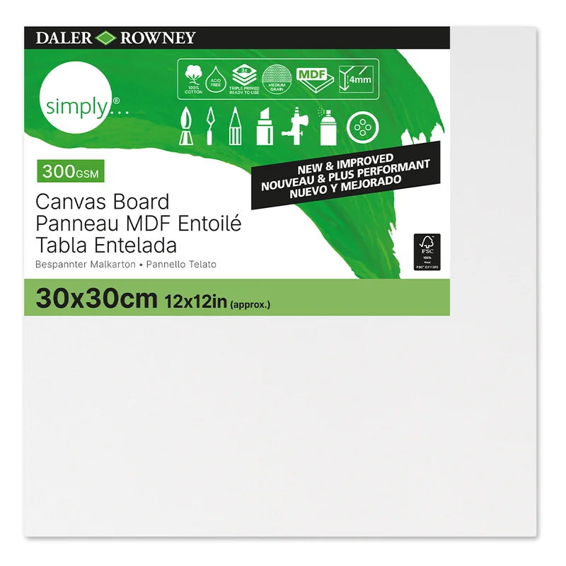 Daler-Rowney Maleplate Bomull 30x30 cm