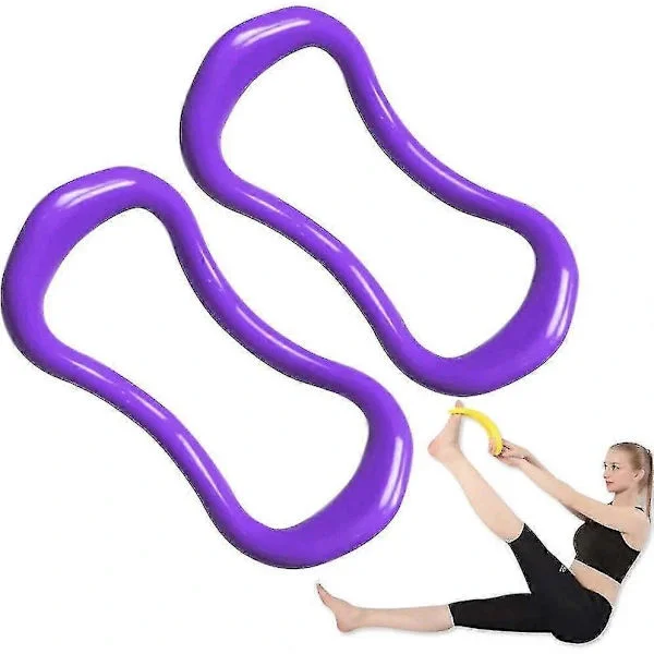 Yogaring Pilates Ring Træningsring 2-pak Til Ryg- og Bensmerter Hjemmetræning Fitnesscenter Til Stræk og Styrkelse af Bryst Lår Arme Core
