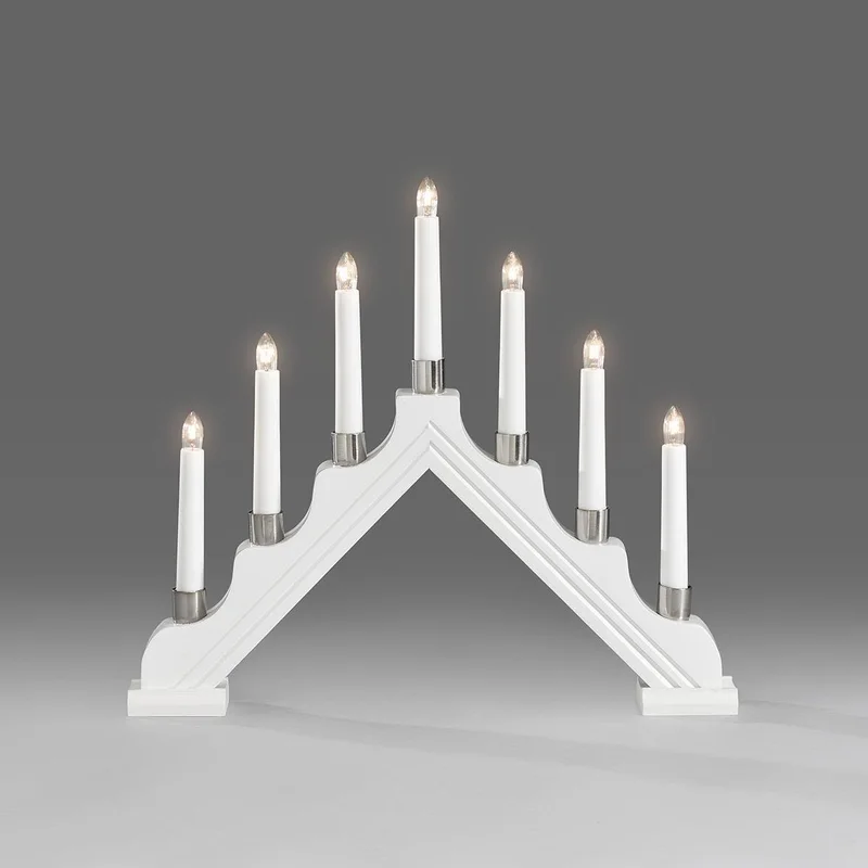 Konstsmide 1041-210 Adventsljusstake 7 ljus vit, Belysning