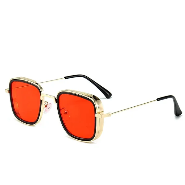 2022 Vintage Steampunk Metal Solbriller Mænd Retro Firkantede Briller Trendy Mærke Solbriller Nuancer til Kvinder Lunettes De Soleil