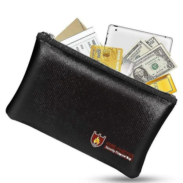 Brandsäker Money Safe Document Bag Brand Vattentålig Safe Cash Bag