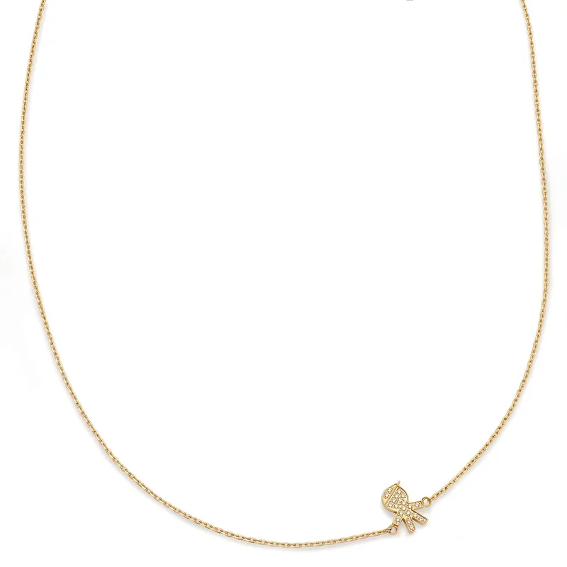 Mediterranean | Gold-Tone Stainless Steel Crystal Charm Necklace for Men - Chain necklaces