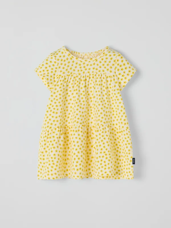 Polarn O. Pyret - Dress floral - yellow - Size: 74 - Children's clothing 6-9 Months