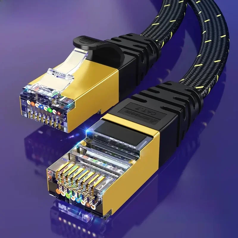 AliExpress - Ampcom cat7 ethernet kabel flat lan kabel sftp rund rj45 netzwerk kabel cat 7 internet kabel für router modem pc ps4 patch kabel