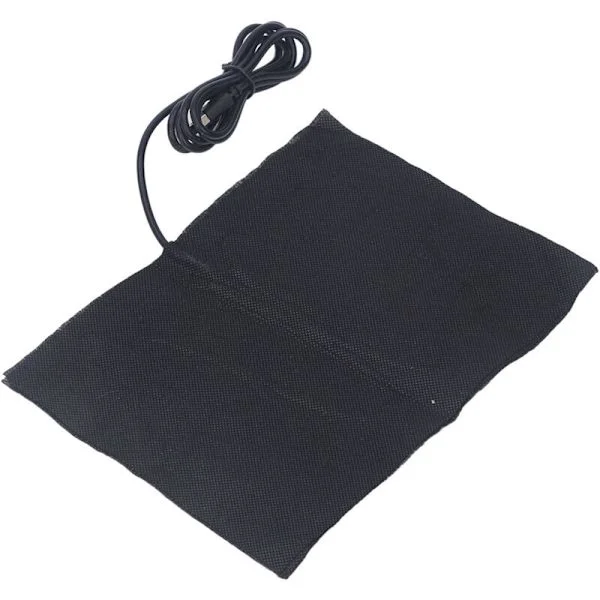 Foldbar elektrisk varmepude i kulfiber 60 °C Elektrisk varmepude til DC5V størrelse 15 x 20 cm