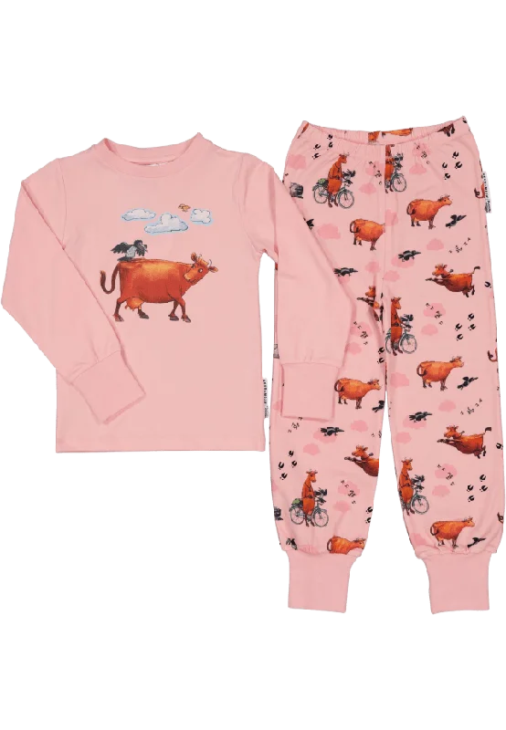 Geggamoja Mamma Mu Och Kråkan Pyjamas Tvådelad & sovkläder Unisex Rosa 86/92