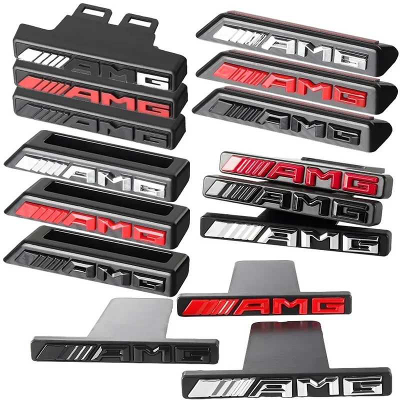 AliExpress - Autocollant 3D ABS AMG pour voiture, emblème de logo AMG Mercedes Benz, décoration de calandre avant, autocollants, accessoires de 