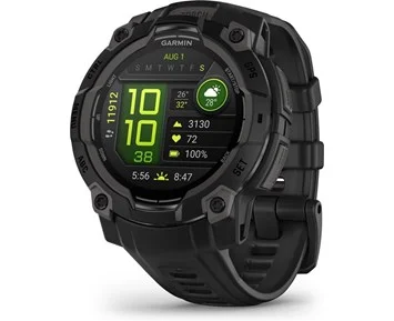 Garmin Instinct 3 AMOLED, 45mm Black - Robust aktivitetsklocka med inbyggd ficklampa