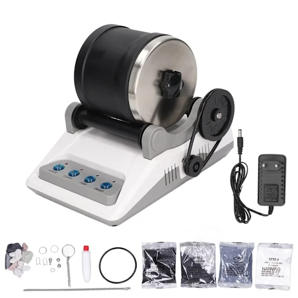 DIY Elektrisk Stenslipmaskin Kit med Ädelstenspoleringsgryn för Vuxna och Barn 100 240V EU-kontakt