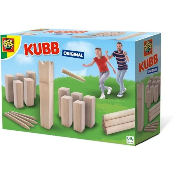 Vikinkien klassinen peli - SES CREATIVE - Alkuperäinen Kubb - Keskittymispeli