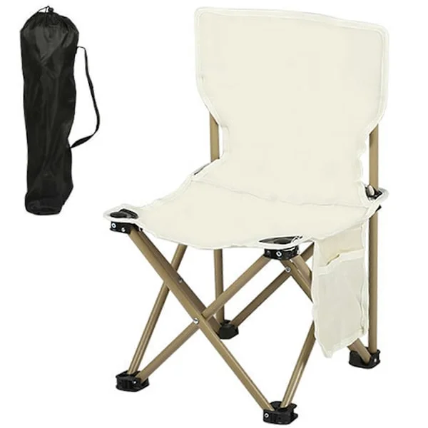 Moon Chair Lightweight Folding Extended Seat Tool Camping Removable Home Fishing Camping Chair White