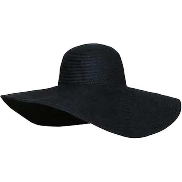 Women's Floppy Wide Brim Sun Straw Hat UPF 50 Summer Hat Foldable Roll Up Floppy Beach Hat Sun Hat Straw Hat Black