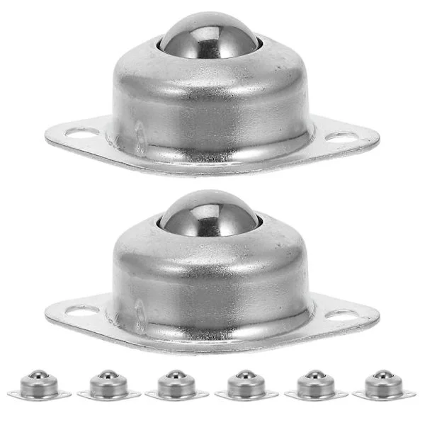 8 st Flänsmonterade Kullageröverföring Hjul Metall Stål Bord Rullkula För Transmission Möbel Rullstol [DB]