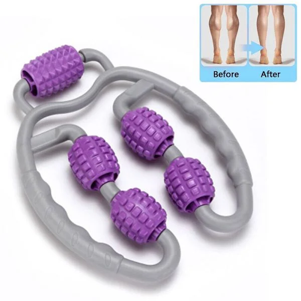 Home Leg Muscle Roller Massage Stick Relieve Post Workout Self Massage Relieve Pain Fascia Deep Tissue Purple