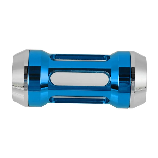 G1/4 Dual Spiral Filter Connector Full Filtration Water Cooling Radiator - Blue Body Silver Head