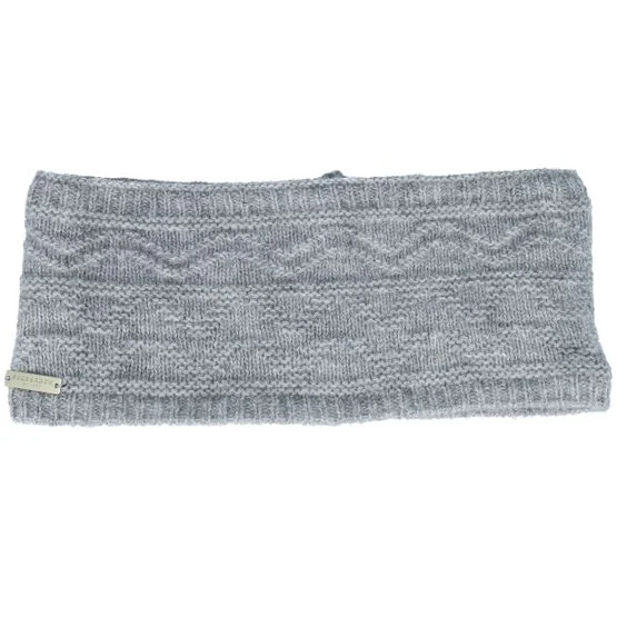 Seeberger - Šedá headband Beanie - Knit Smoke Grey Headband @ Hatstore