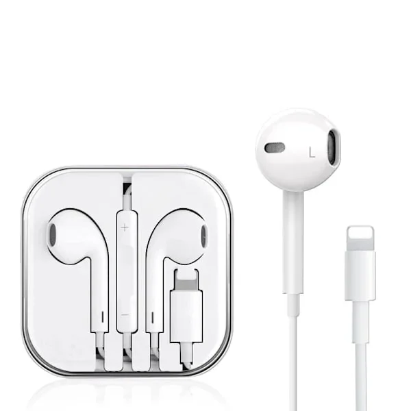Apple EarPods Lightning-liittimellä, alkuperäiset langalliset kuulokkeet iPhonelle mikrofonilla ja kaukosäätimellä