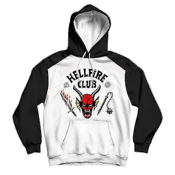 Barn Vuxna Stranger Things Säsong 4 Hellfire Club Hoodie Tröja..
