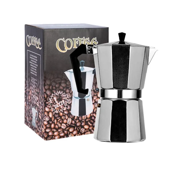 Moka Pot Italiensk Komfur Kaffemaskine Aluminium Legering Europæisk Stil Ottekantet 1 Kop 50ml