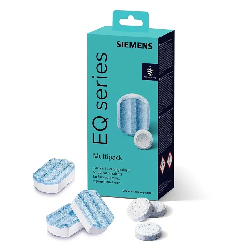 Siemens TZ80003A rengjørings- og avkalkingstabletter / vedlikeholdssett for espressomaskin / Siemens EQ-tabletter