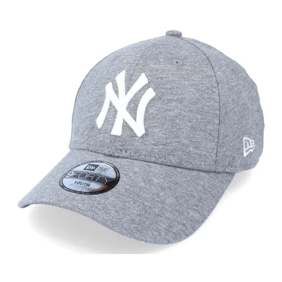 New Era - Gris adjustable Gorra - Kids New York Yankees Jersey Essential 9FORTY Heather Grey/White Adjustable @ Hatstore
