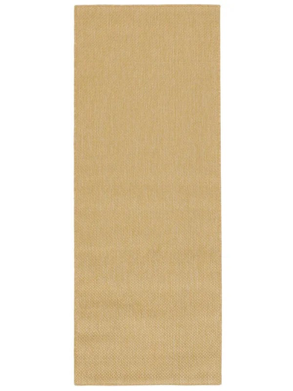 Lavable Alfombra Para Interiores/Exteriores Clio Amarillo Claro De Pasillo Pequeño Oeko-Tex