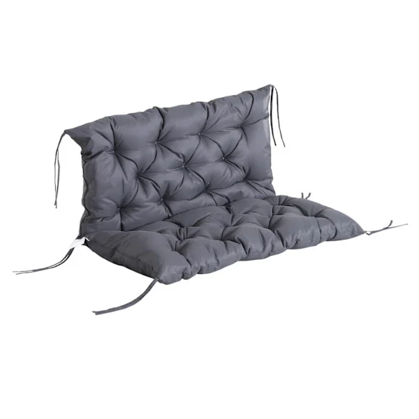 Istuintyyny Penkki Puutarhapenkki Tyyny Penkki Tyyny 100 X 98 X 8 Cm Puuvillaa Tummanharmaa