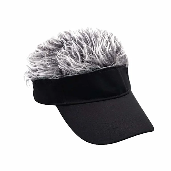 Baseball Caps Solskærm Hat med Paryk Hår Hatte Spiked Visors Justerbar Solskærm Hat Paryk Peaked Baseball Cap til Kvinder Mænd Udendørs Cap