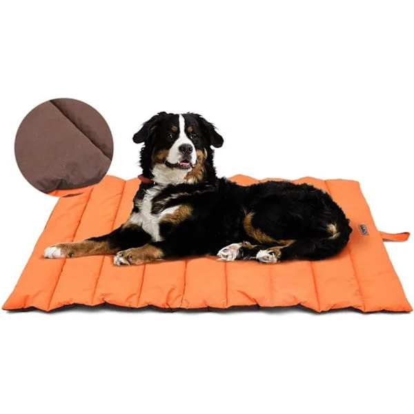 Stor Hund Katte Måtte (Kølende og Varmende), Foldbar og Vaskbar Hundekurv, Antistatisk Hunderejseseng til Udendørs Brug (110 x 68 cm)