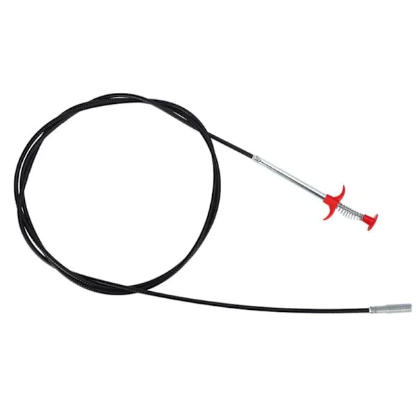 Drain Cleaner with Grab Claw Silver L Silver L