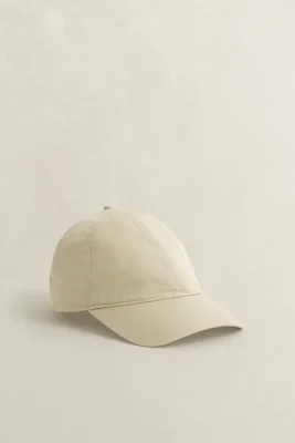 GANT - Caps i linblanding til dame oat beige