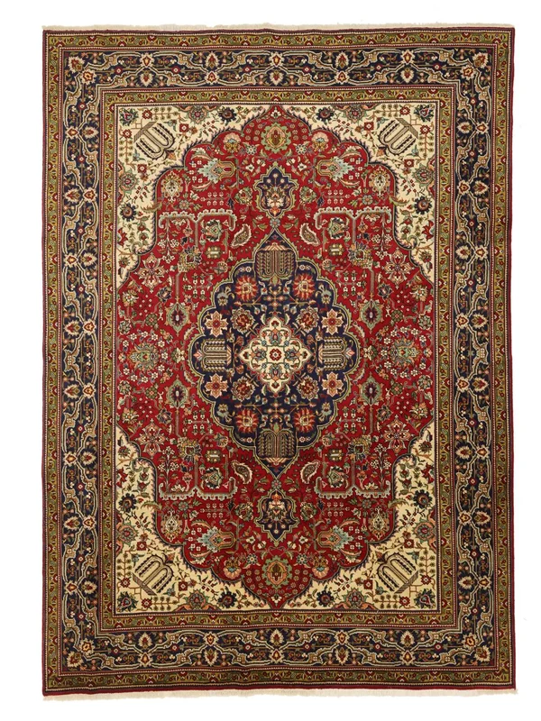 D'orient Tabriz Tapis 250X350 Marron/Noir Grand (Laine, )