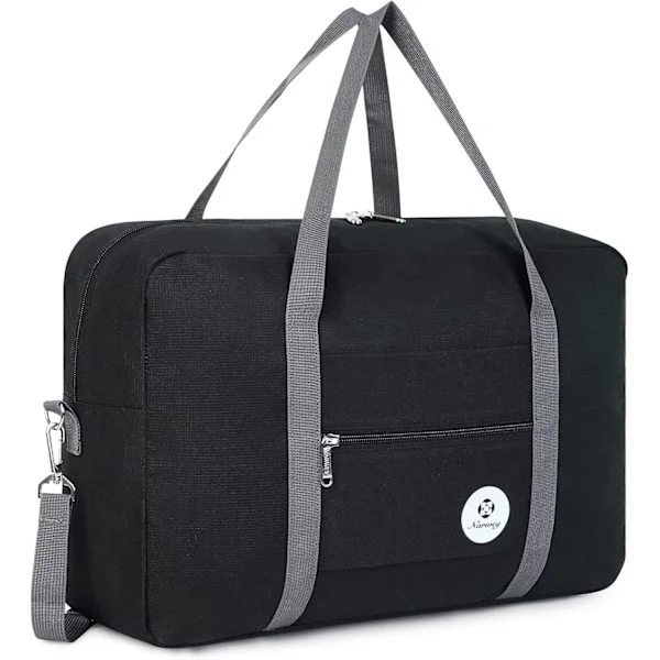 Sammenleggbar reiseveske 45x32x16 Håndveske Utstyrt bagasje Weekendbag Sports Weekendbag Damehåndveske for fly 25L med skulderstropp