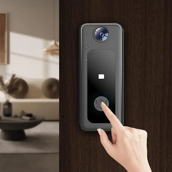 Smart dørklokke, hjemmealarm dørklokke kamera, WiFi trådløs genopladelig fjernvideo dørklokke, smart visuel dørklokke, nattesyn