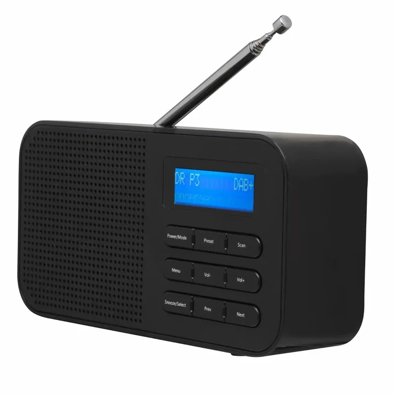 Denver DAB-42 DAB- ja FM-radio - svart / Digitaalinen radio FM:llä / Kannettava DAB-radio, jossa on FM /