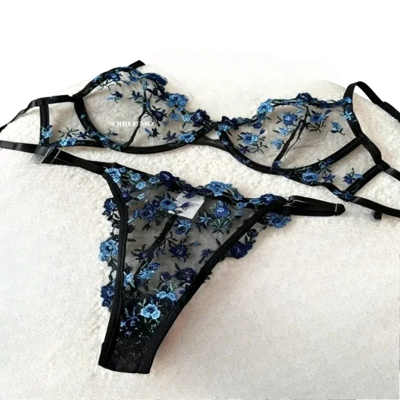 AliExpress - Soutien-gorge brodé en dentelle pour femme, ultra-fin, transparent, sans rembourrage, avec armatures, push-up, doux, lingerie séduisante,