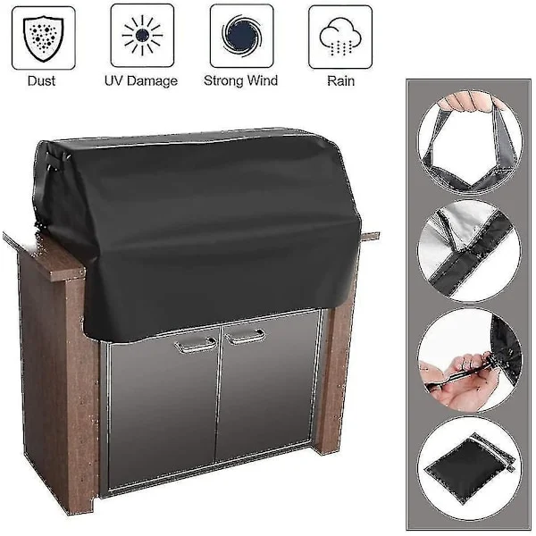32-37 tommers grilltrekk Island Bbq innebygd grill topptrekk Heavy Duty vanntett grill gassgrill