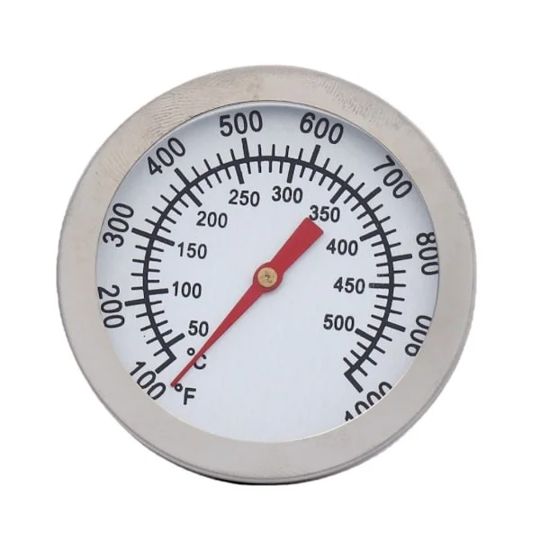 Temperaturmåler Termometer Utendørs Griller BBQ Grill Innebygd Lokktermometer for Kull Utendørs Griller Pit Vedrøyker