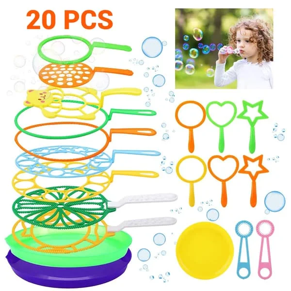 20 st/set Bubble Wands Barn Stora Bubblor Stavset Bubbelstav Bubbelstavssortiment Bubbelmaskinsleksak-FA-