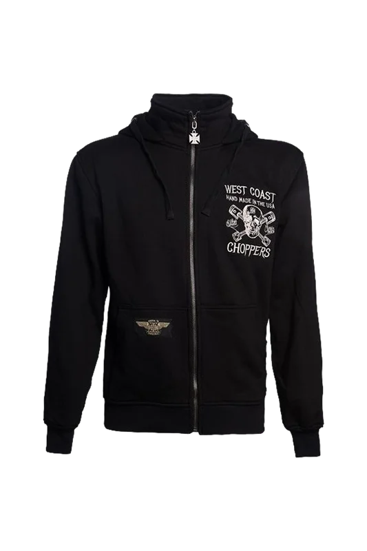 Hoodie West Coast Choppers High Speed Zip Schwarz XXL