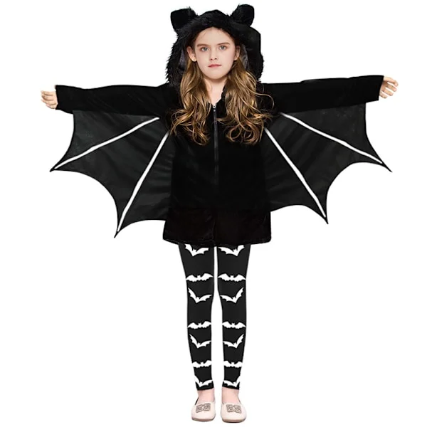 [RM]Vampyrhäxa Flaggermus Halloween Kostyme Cosplay Maskeradekjole Hvit_yux Hvit