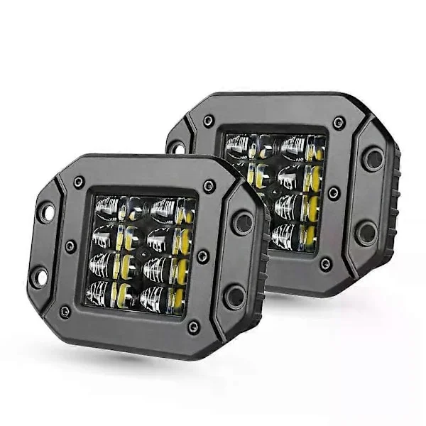 2X 5" Innfelt Arbeidslys Terreng 12V 24V 40W Spotstråle LED Pods Lysbjelke For Bil Lastebil ATV Jeep Hovedlys
