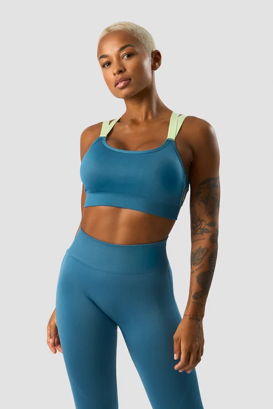 ICANIWILL - Deluxe Seamless Adjustable Sports Bra Teal - Sports-BH - Damer - Træningstøj fra ICIW