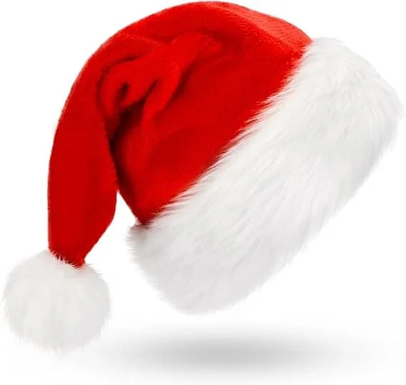 Nissehue, Julehat, Unisex Fløjls Julehuer Ekstra Tykt For, Nissehue Voksen til Kvinder Mænd Juleferie