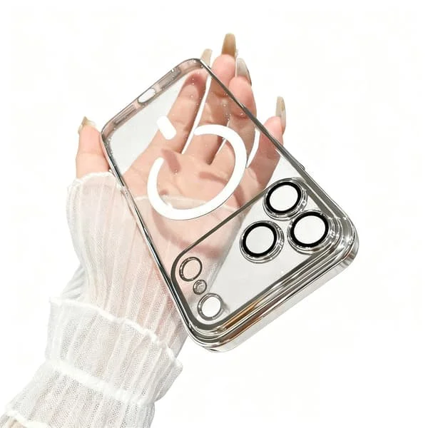 iPhone 17 mobilskal, transparent mobilskal (silver iPhone 17)