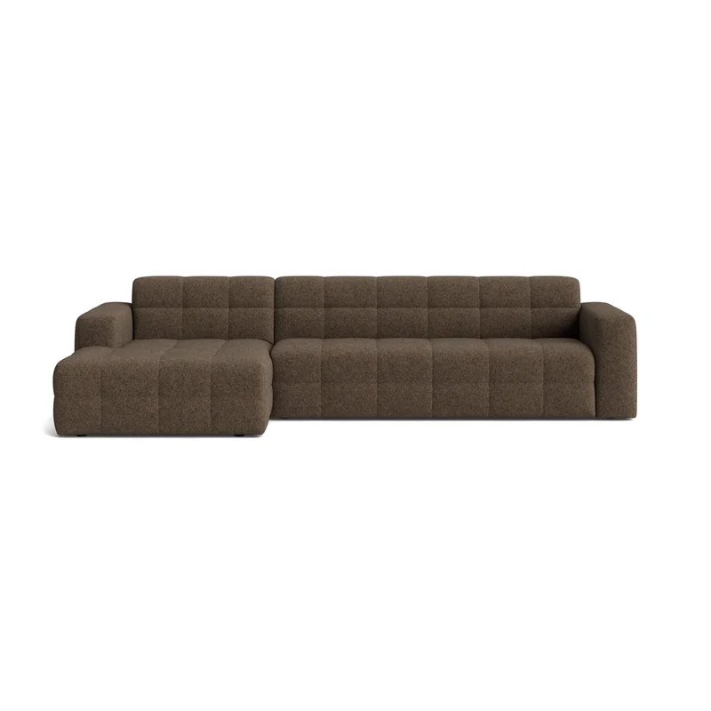 Paris chaiselong sofa, venstrevendt - Modesto Brun - 318x162x77cm - Elegant og robust sofa med uovertruffen komfort, perfekt til moderne hjem
