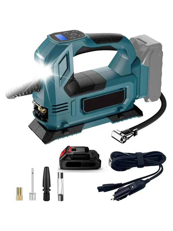 AliExpress - Schnurlose elektrische Luftpumpe, elektrischer Luftpumpe, Autoreifen-Luftkompressor, aufblasbare Pumpe mit LED-Licht für Makita 18 V Akku