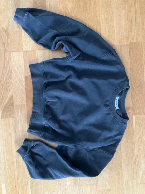 Mörkgrå cropped sweatshirt Weekday