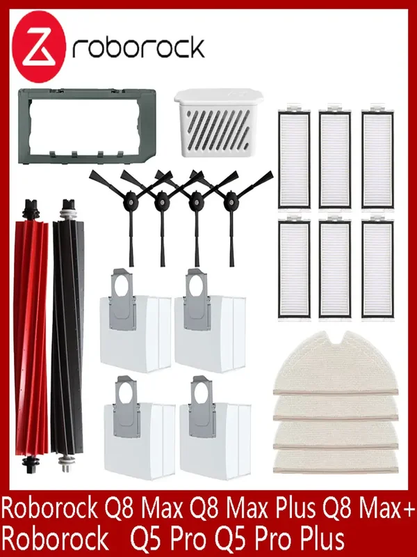 AliExpress - Roborock Q8 Max Q8 Max Plus Q8 Max + Q5 Pro Q5 Pro Plus pièces de rechange accessoires brosse latérale principale filtre Hepa vadrouille 